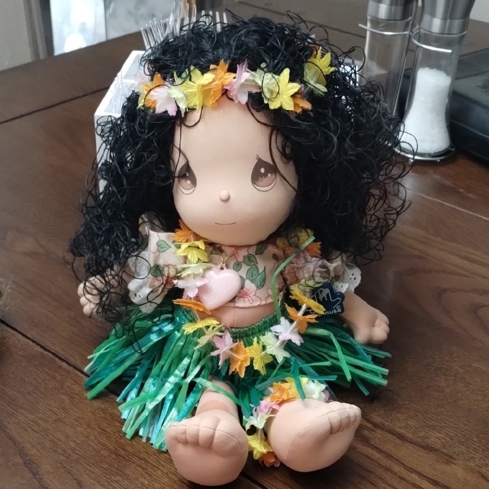Precious Moments Black and Green Doll with Accessories